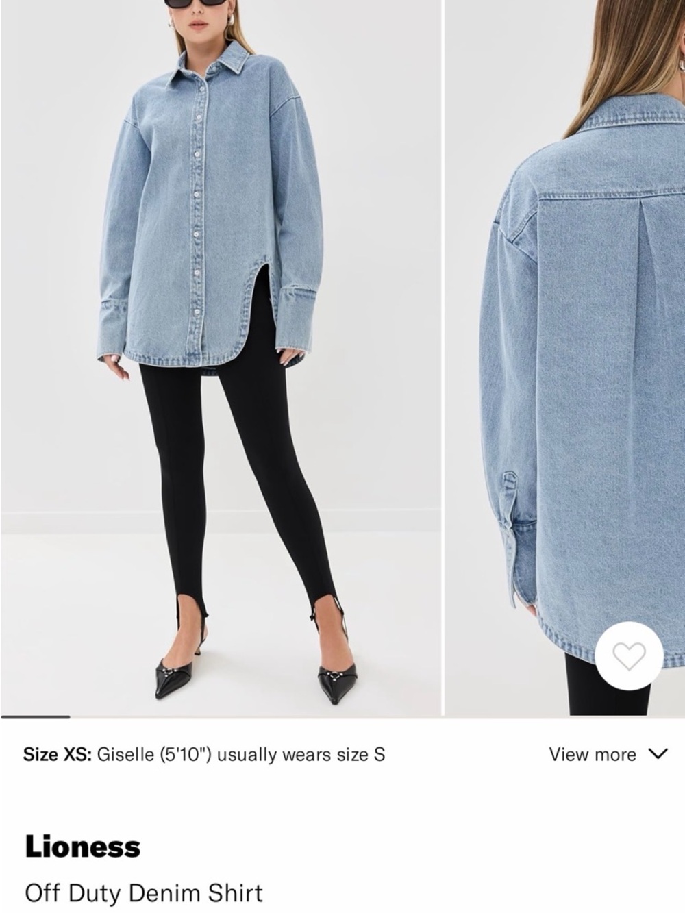 Lioness Light Wash Denim Shirt - Blue